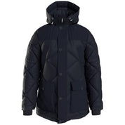Tommy Hilfiger Men's Heavyweight Rockie Mix Media Down Parka Coat XL Navy Blue