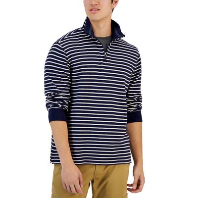 Club Room Mens Zip Pullover Sweater Navy Xxl