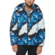 Club Room Mens Puffer Jacket Coat XXL Blue Ski Print