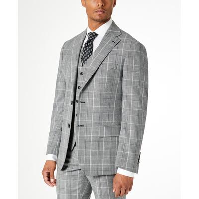 Tallia Mens Slim fit Suit Jacket Blazer 42 R Black / White Plaid