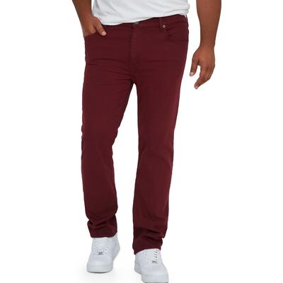 MVP Collections Mo Vaughn P Straight Cut Jeans Burgundy Red 54 x 32