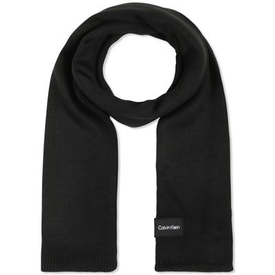 Calvin Klein Mens Woven Patch Key Scarf Black