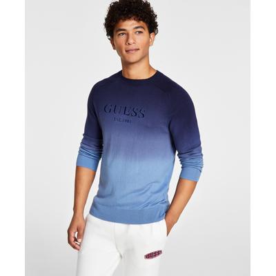 Guess Mens Gradient Sweater Size Small Blue