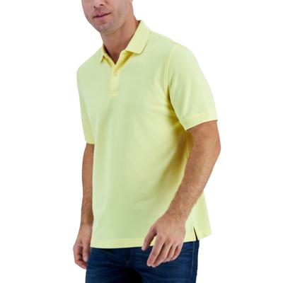 Club Room Mens Performance Short Sleeve Polo Shirt Lemon Ice  2XL