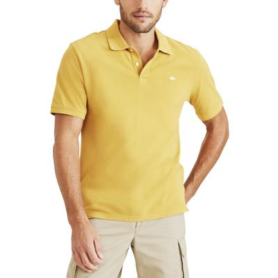 Dockers Men's Icon Slim fit Polo Shirt Yellow Medium