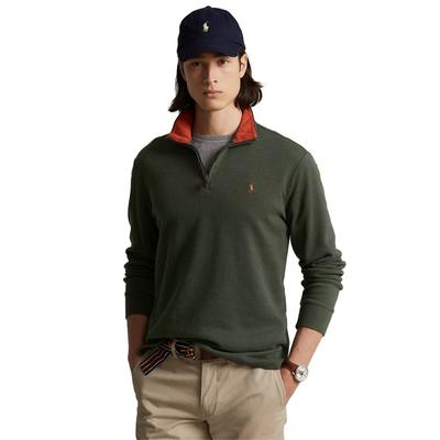 Polo Ralph Lauren Men's Estate-Rib Quarter-Zip Pullover Sweater XL Angler Green