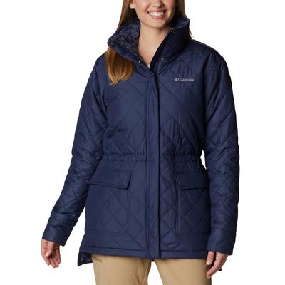 Columbia Womens Quilted Coat Medium Blue Solid