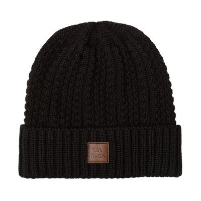 RVCA Mens Wilderness Beanie Hat  Black Brown