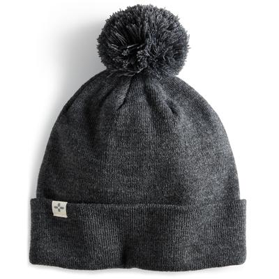 Sun + Stone Men's Solid Pom Beanie Hat Grey