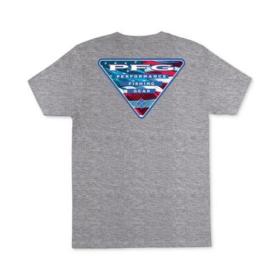 Columbia Men's PFG Triangle Logo T-Shirt Grey Heather Medium GRAY XL