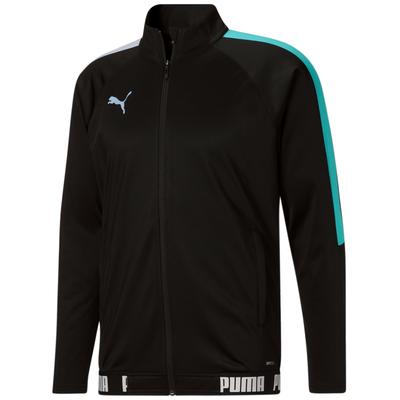 Puma Men's Speed Moisture-Wicking Track Jacket Small Black Aqua Purple