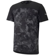 Puma Men's Performance Front Camo Short Sleeve T Shirt Black Large