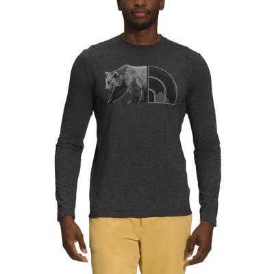 The North Face Men's Tri-Blend Bear Graphic Long Sleeve T Shirt Black Small