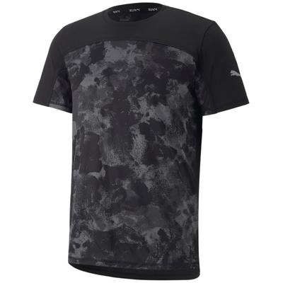 Puma Mens Performance Camo T shirt Black Small