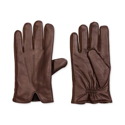 Isotoner Signature Men's Insulated Leather Touch Screen Gloves Brown Medium