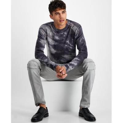 INC International Concepts Cashmere Blend Mens Crewneck Sweater Gray Medium
