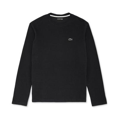 Lacoste Men's Black Thermal Long Sleeve Pajama T Shirt Black XL