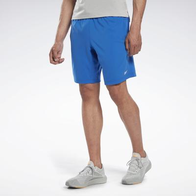 Reebok Mens Regular fit Drawstring Shorts Small Blue Solid Moisture Wicking