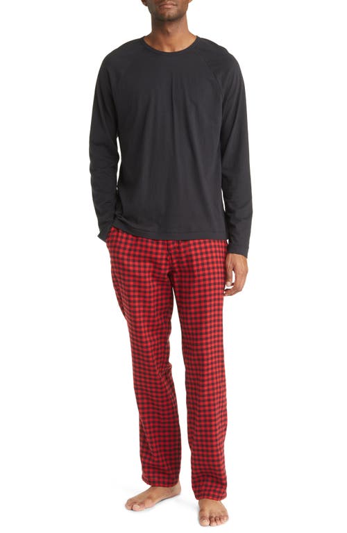 Men's Ugg Steiner Pajama Set XL Red Black Pants Long Sleeve shirt