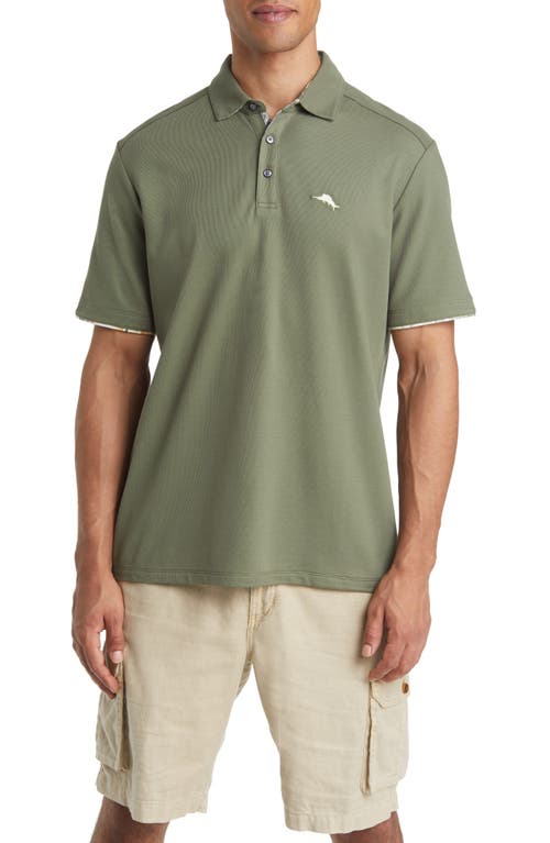 Tommy Bahama Men's Solana Sands Islandzone Polo Shirt Dark Fern Medium