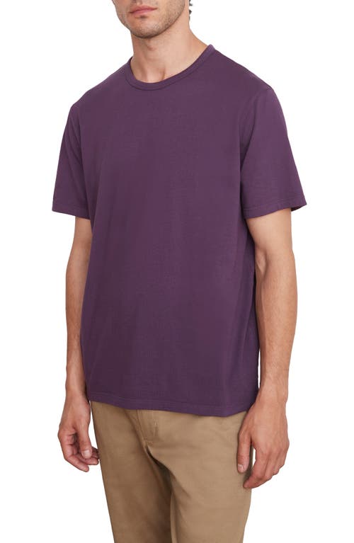 VINCE Men's Garment-Dyed Crewneck Short Sleeve T Shirt Wild Plum Small