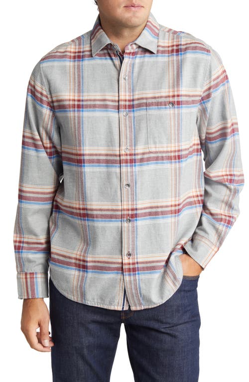 Tommy Bahama Men's Montara Plaid Shirt  Bala Shark Light Grey Large
