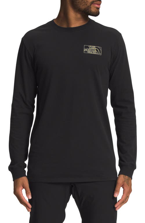The North Face Mens Long Sleeve Box Tee  Black  Large
