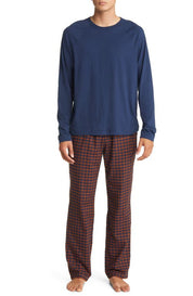 UGG Steiner Pajama Gift Set Large Navy Blue Pants / Long Sleeve Shirt