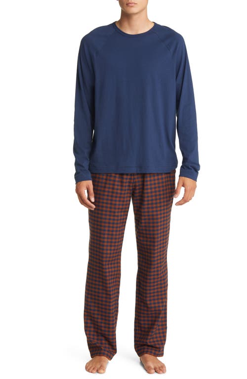 UGG Steiner Pajama Gift Set Large Navy Blue Pants / Long Sleeve Shirt