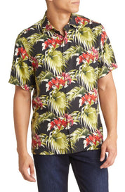 Tommy Bahama Men's Canopy Coast Shirt  Black Xxl