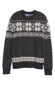 Polo Ralph Lauren Fair Isle Cotton-Blend Crewneck Sweater Black XL