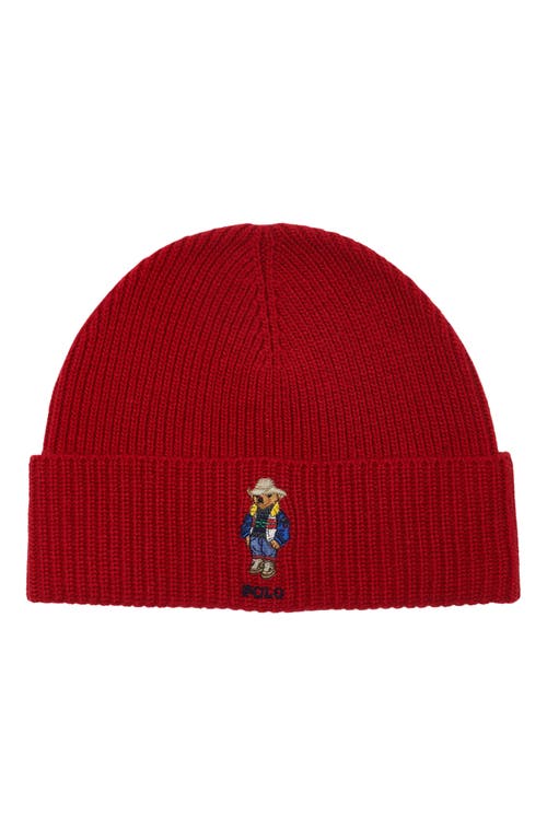 Ralph Lauren Holiday Bear Beanie Red  One Size