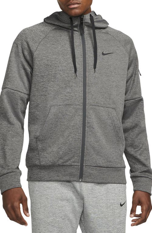 Nike Mens Therma-FIT Full-Zip Sweatshirt Hoodie Charcoal Heather XLT XL Tall