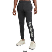 Champion Men's Power Blend Jogger Sweatpants Logo Graphic Black Large