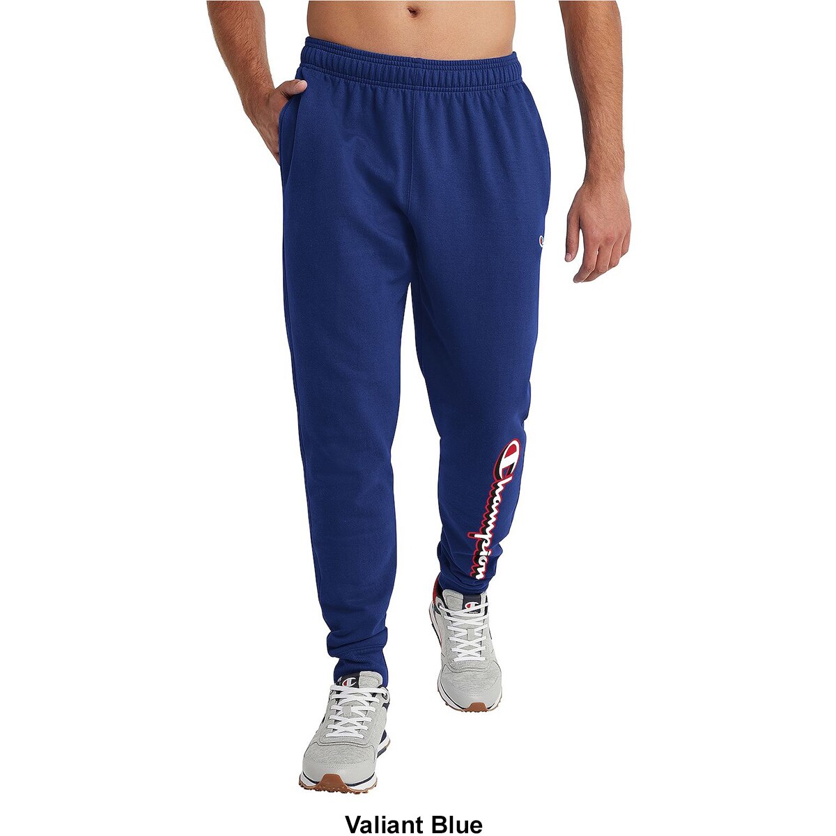 Champion Powerblend Graphic Jogger Pants Mens Size  Blue Medium