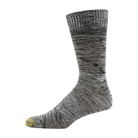Gold Toe Mens 2 Pk. Ombre Crew Socks Multi Grey