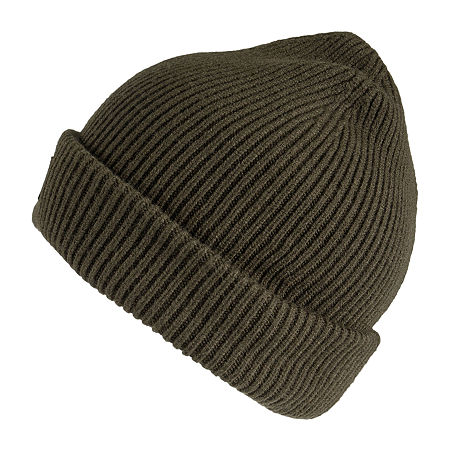 Levi's Men's Chunky Rib Knit Jersey-Lined Cuff Beanie Olive Green OSFA