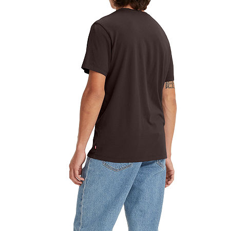Levis Mens Sportswear Logo Graphic Short Sleeve T Shirt Hot Fudge Black Small