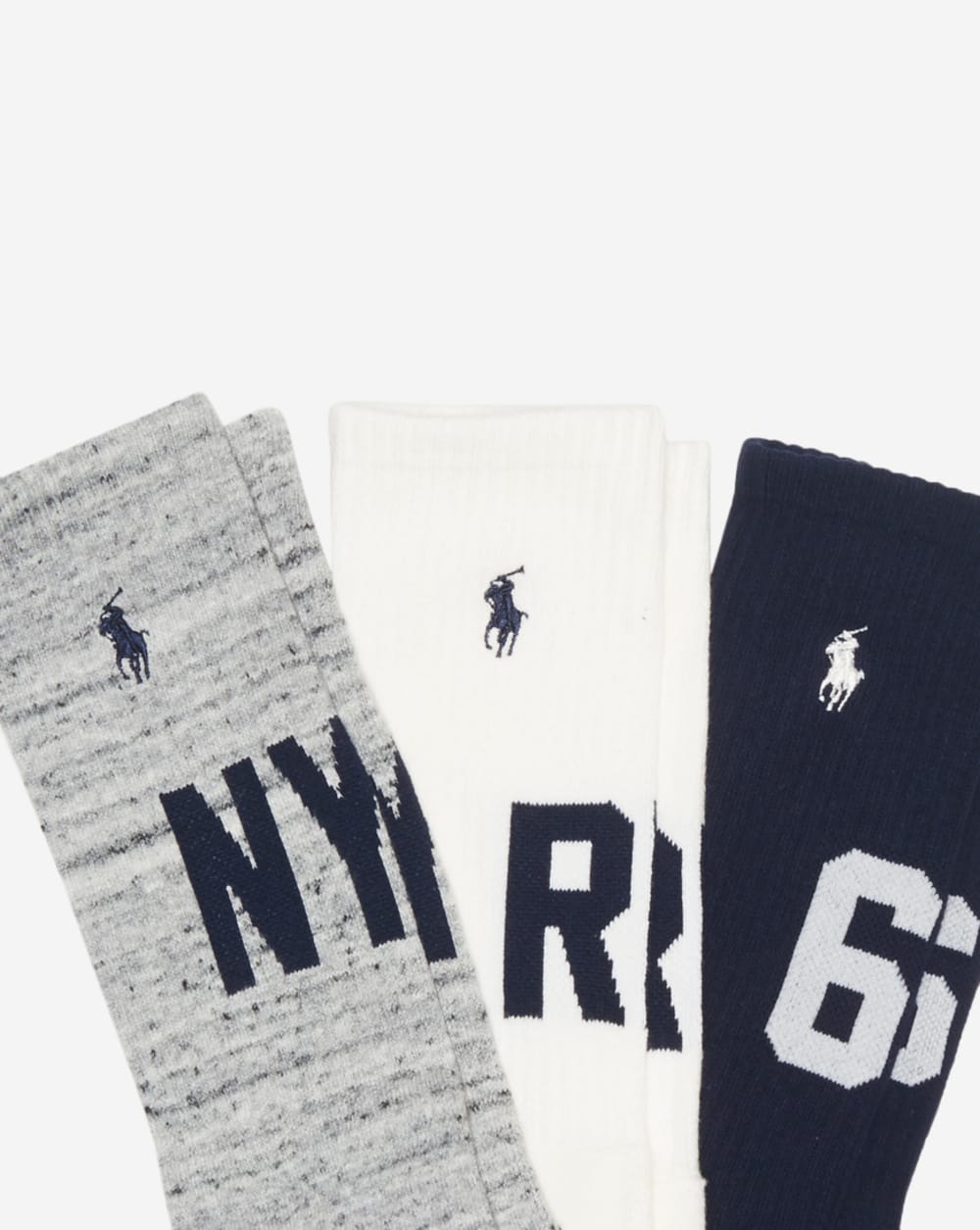 Polo Ralph Lauren Men 's NYC Crew Socks 3 Pack Multi