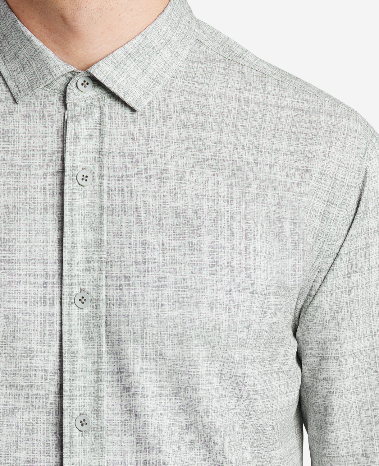 Kenneth Cole Mens Collared Lightweight Button Down Shirt Grey XL