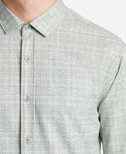Kenneth Cole Mens Collared Lightweight Button Down Shirt Grey XL