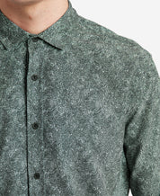 Kenneth Cole Mens Stretch Print Button down Shirt XXL Black / White