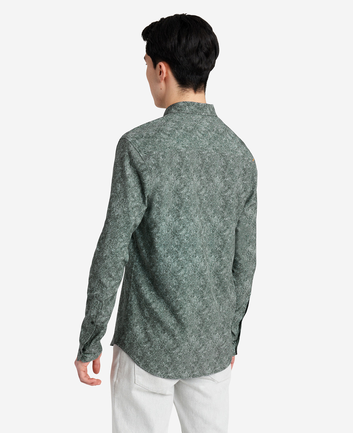 Kenneth Cole Mens Stretch Print Button down Shirt XXL Black / White