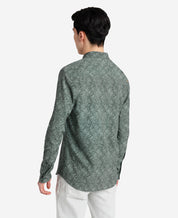 Kenneth Cole Mens Stretch Print Button down Shirt XXL Black / White