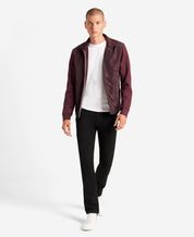 Kenneth Cole Men's Active Mock Neck Jacket  Burgundy Size Large