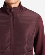 Kenneth Cole Men's Active Mock Neck Jacket  Burgundy Size Large
