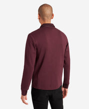 Kenneth Cole Men's Active Mock Neck Jacket  Burgundy Size Large