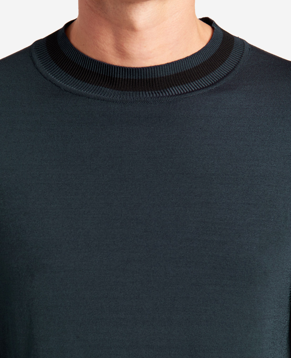 Kenneth Cole Mens Slim Fit Mock Neck Sweater Black Small