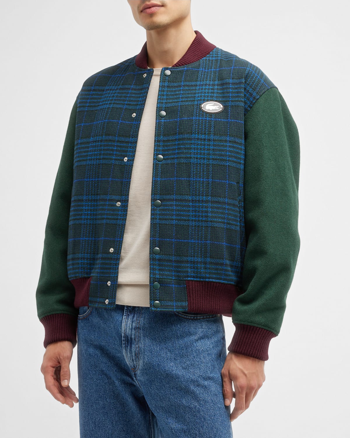 Lacoste Men's Varsity Jacket Navy Large
