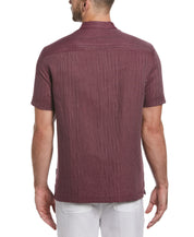 Cubavera Mens Striped Button down Shirt Purple Small